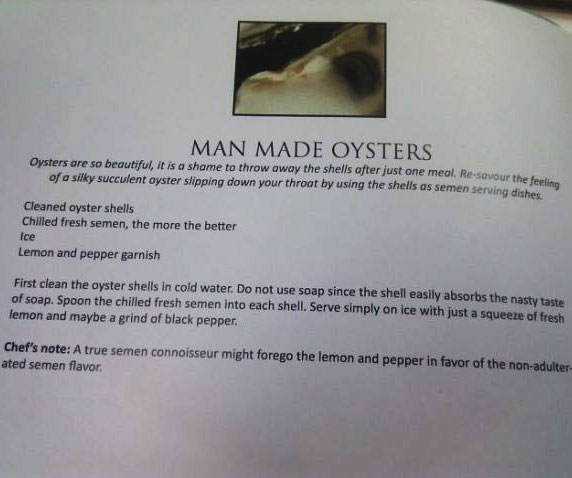 The Semen Cook Book