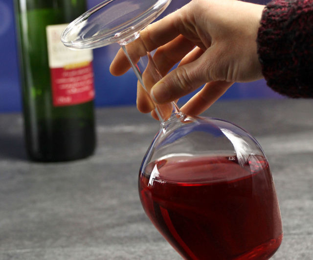 Upside Down Wine Glass