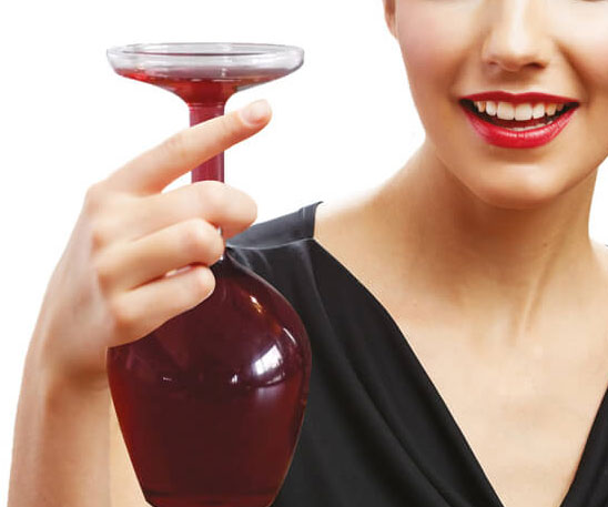 Upside Down Wine Glass