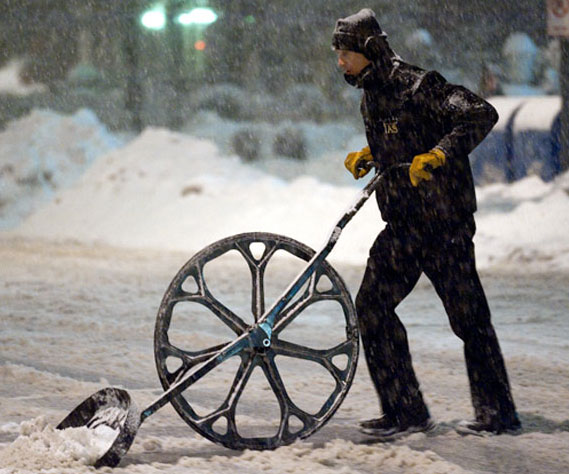 Wheeled Snow Shovel