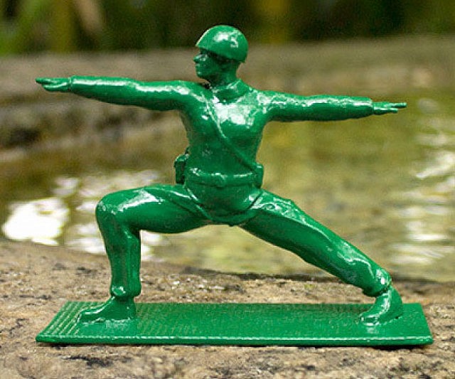 Yoga Pose Green Army Men Toys