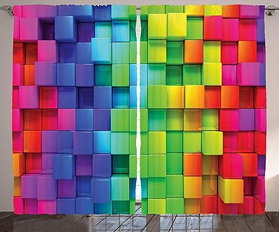 3D Cube Curtains