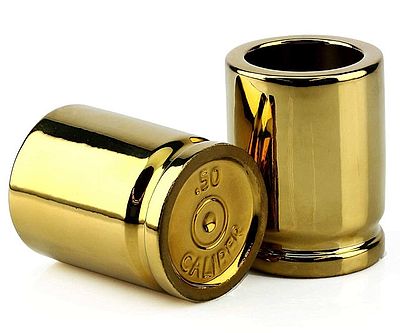 .50 Caliber Bullet Casing Shot Glasses