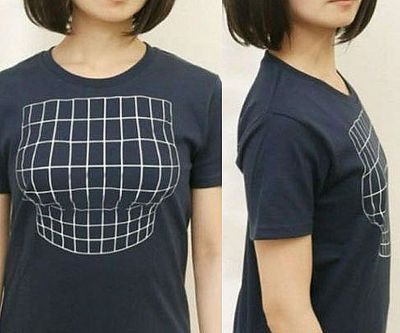 Big Boob Optical Illusion T-Shirt
