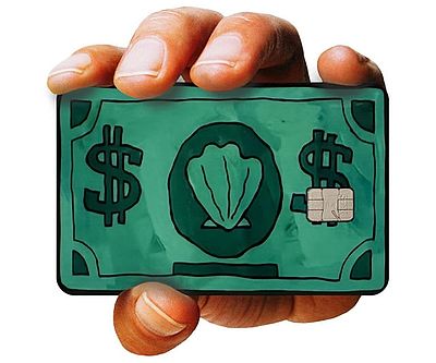 Bikini Buck Credit Card Sticker Cover
