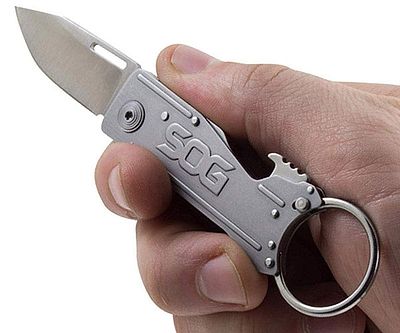 Bottle Opener Keychain Folding Knife