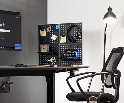 Clamp-On Desk Pegboard