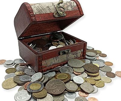 Coin Filled Treasure Chest