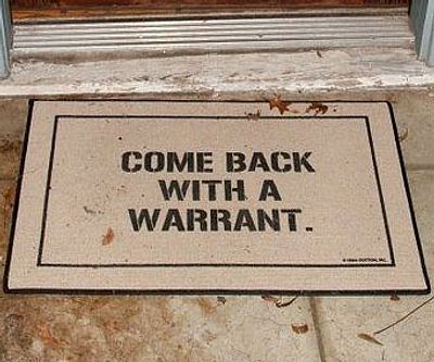 Come Back With A Warrant Doormat