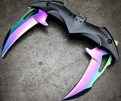 Dual Blade Folding Bat Knife