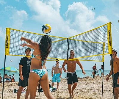 Four Square Volleyball Game
