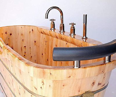 Freestanding Wooden Bathtub