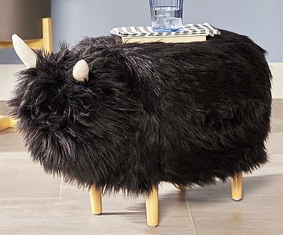 Furry Yak Ottoman