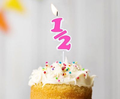 Half Birthday Candle
