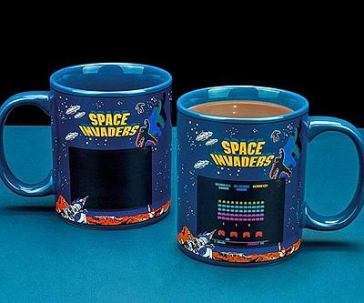 Heat Reactive Space Invaders Coffee Mug