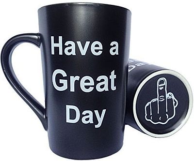 Hidden Middle Finger Coffee Mug