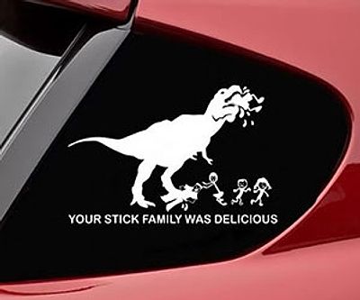 Hungry T-Rex Car Decal
