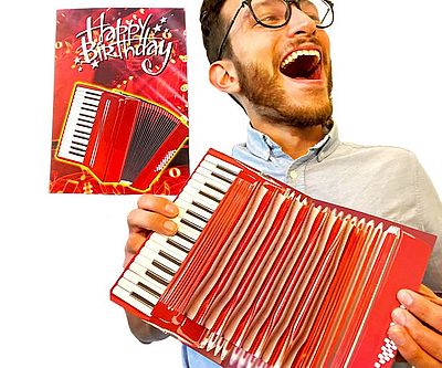 Interactive Accordion Birthday Card