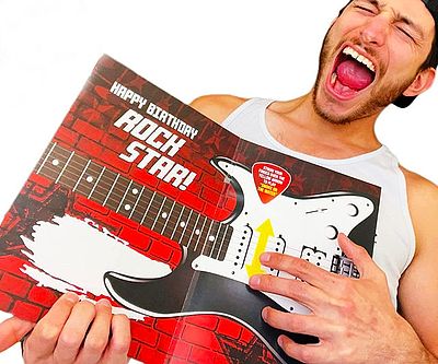 Interactive Guitar Birthday Card