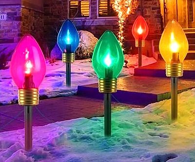 Jumbo Christmas Light Lawn Ornaments