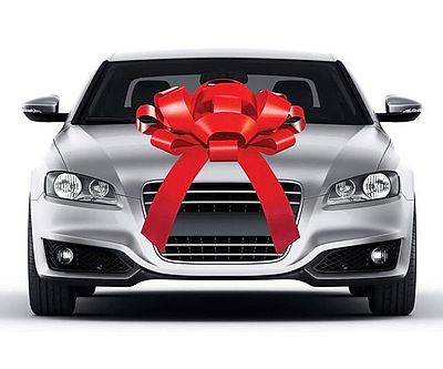 Magnetic Giant Red Car Bows