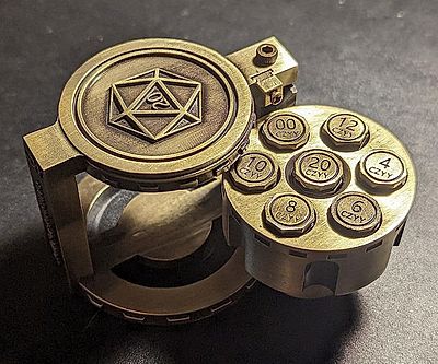 Metal Bullet Dice Set With Revolver Dice