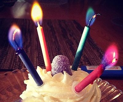Multi-Colored Flame Candles