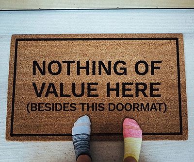 Nothing Of Value Here Doormat