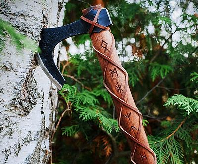 One-Handed Viking Battle Axe