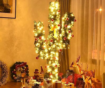 Pre-Lit Cactus Christmas Tree