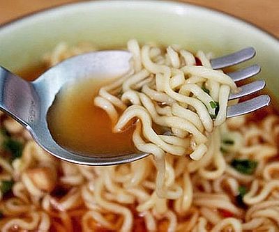 Ramen Noodle Spoon Fork