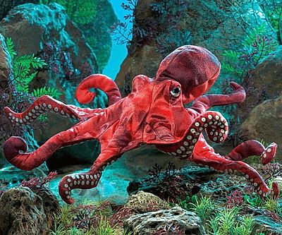 Red Octopus Hand Puppet
