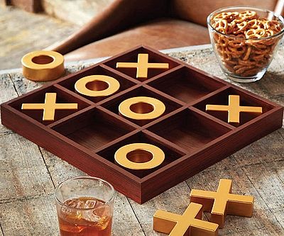 Solid Wood Tic-Tac-Toe Board Game