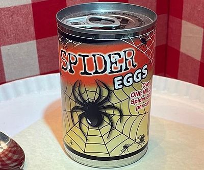 Spider Eggs Soup Can Label