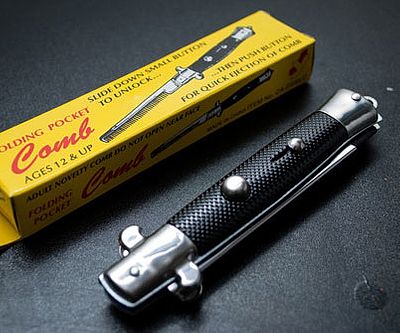 Switchblade Hair Comb