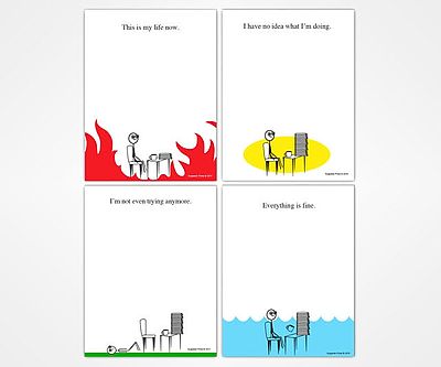 This Is Fine Sarcastic Notepads