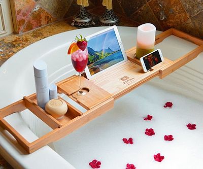 Wooden Bathtub Caddy