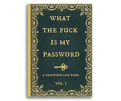 WTF Is My Password Log Book